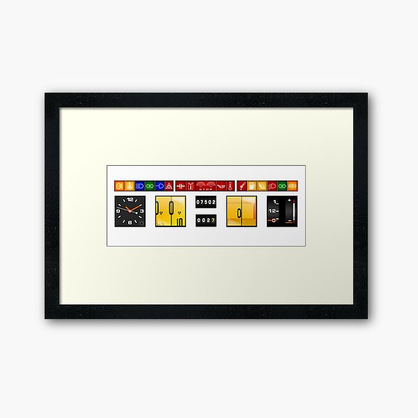 Citroën CX dashboard instrument panel Framed Art Print