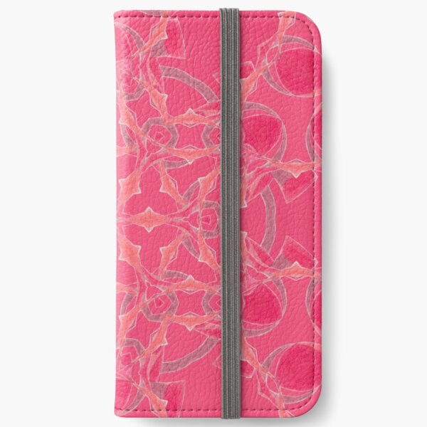 Red Over Twist Fall Into Winter Design Collection of Green Bee Mee iPhone Wallet