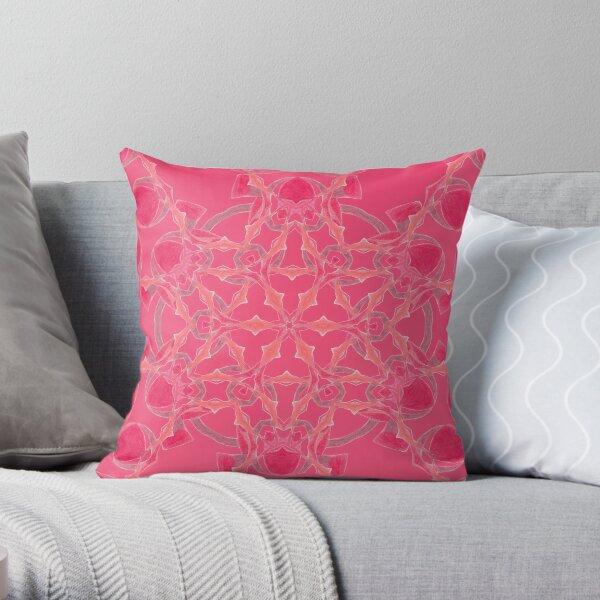 Red Over Twist Fall Into Winter Design Collection of Green Bee Mee Throw Pillow