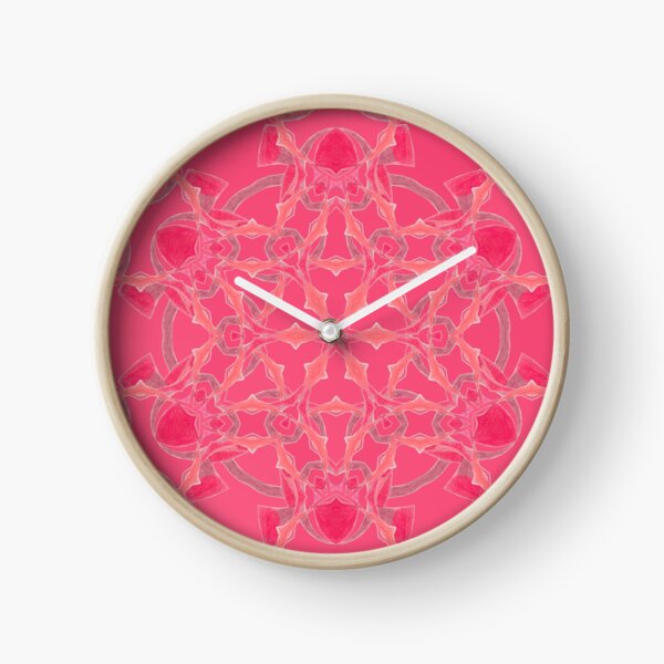 Red Over Twist Fall Into Winter Design Collection of Green Bee Mee Clock