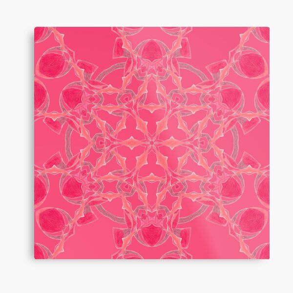 Red Over Twist Fall Into Winter Design Collection of Green Bee Mee Metal Print