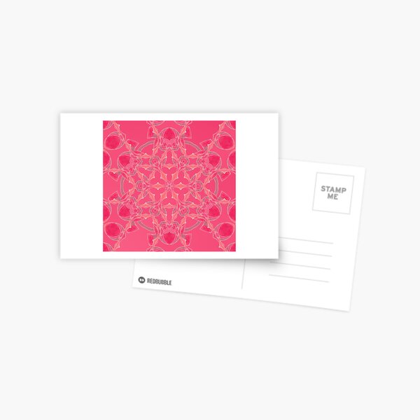 Red Over Twist Fall Into Winter Design Collection of Green Bee Mee Postcard