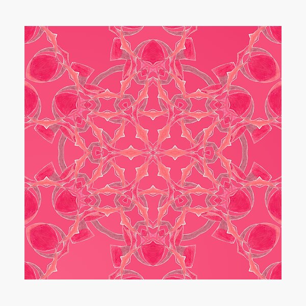 Red Over Twist Fall Into Winter Design Collection of Green Bee Mee Photographic Print