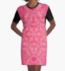 Red Over Twist Fall Into Winter Design Collection of Green Bee Mee Graphic T-Shirt Dress