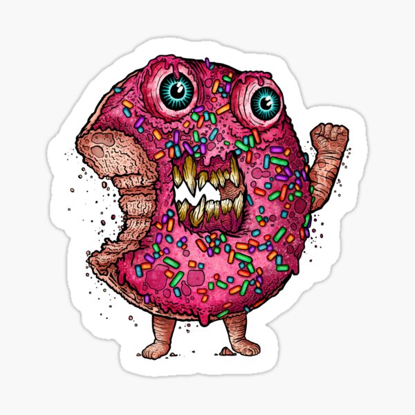 DONUT MONSTER Sticker