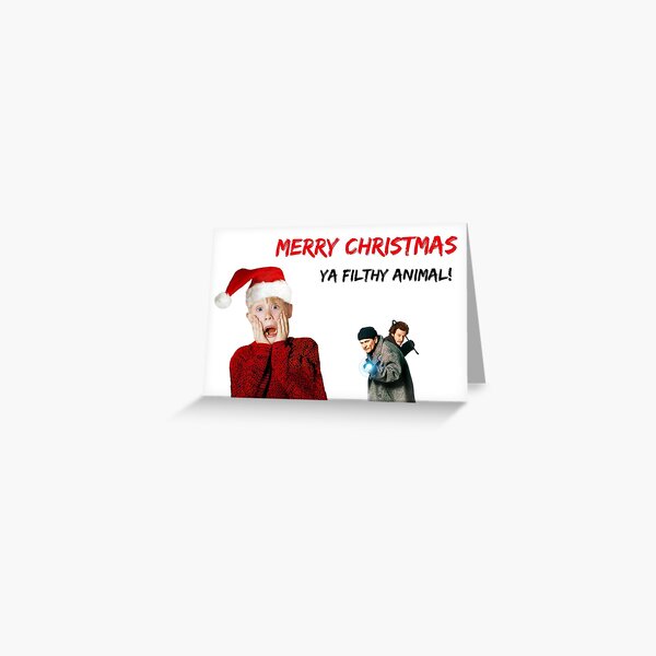 Home Alone Christmas, Xmas, Funny Greeting Card