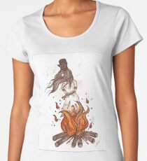 Witches Burn in the Flames Women's Premium T-Shirt