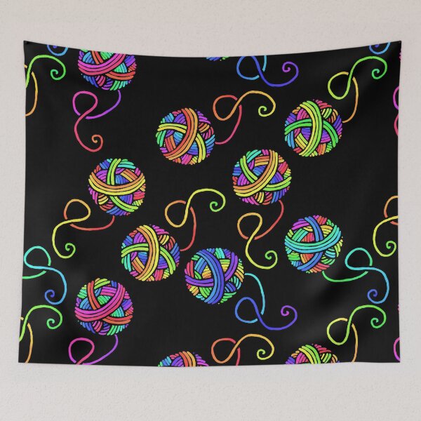Item preview, A Ball of Rainbow (on black) designed and sold by DilatorySloth.
