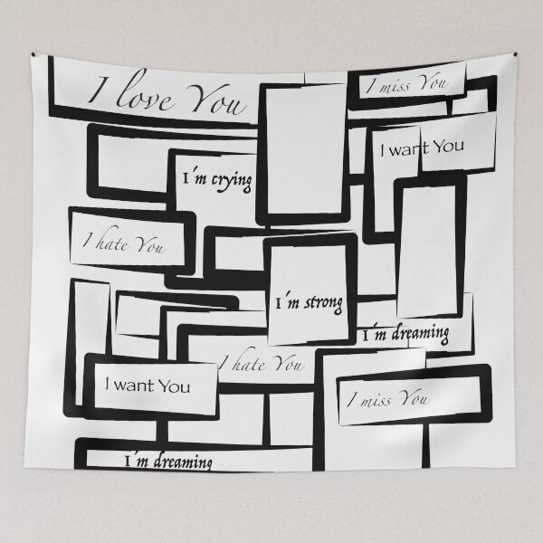 Item preview, Pattern tiles Love Miss Hate designed and sold by Patricia Piotrak.