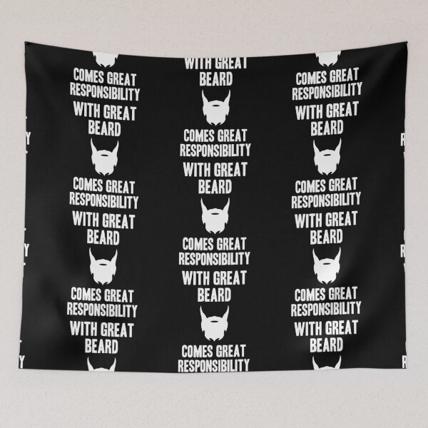 Item preview, FUNNY BEARD QUOTE! GREAT RESPONSIBILITY GIFT IDEA designed and sold by JamesandLuis.