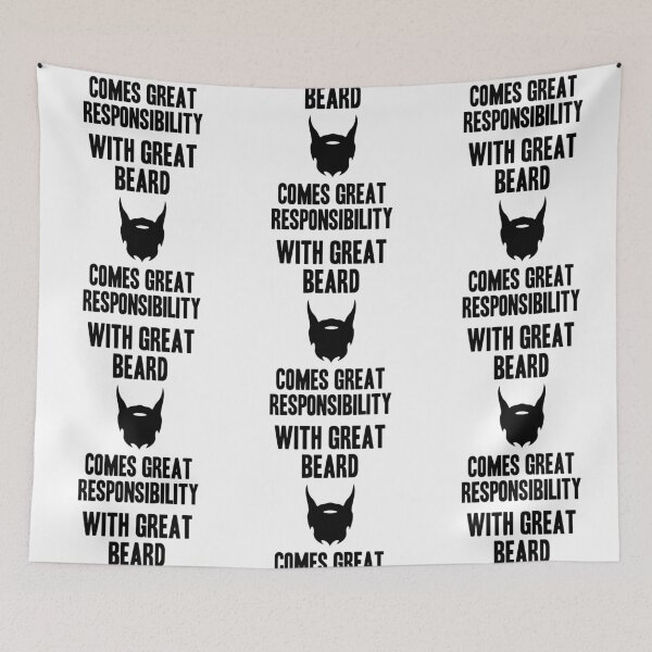 Item preview, FUNNY BEARD QUOTE! GREAT RESPONSIBILITY GIFT IDEA designed and sold by JamesandLuis.