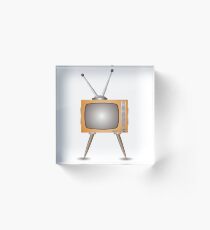 old tv Acrylic Block