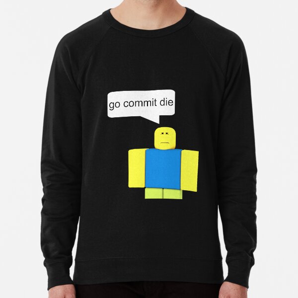 Roblox Oof Gaming Noob Lightweight Sweatshirt By Smoothnoob Redbubble - roblox black and yellow shirt