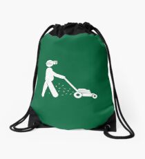 The Lawnmower Dad, Happy Gardening Drawstring Bag