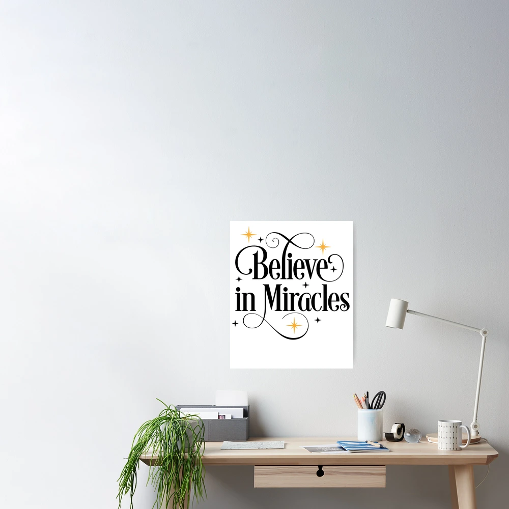 I Believe In Miracles Rainbow Canvas Banner