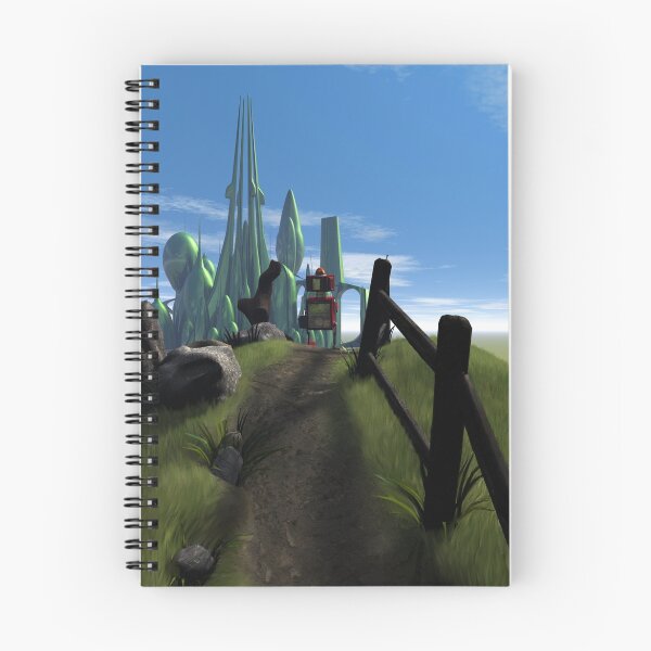 Item preview, Little Red Robot Walking Over a Hill designed and sold by mdkgraphics.