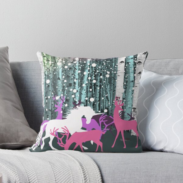 Item preview, Unicorn and deer in forest, perfect for puzzle, kids puzzle, Duvets, Comforters, Shower Curtains, desk mat designed and sold by Collagedream.