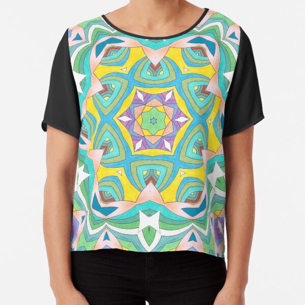 Colors and Bows Fall Into Winter Design Collection at Green Bee Mee Chiffon Top