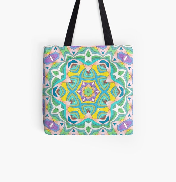 Colors and Bows Fall Into Winter Design Collection at Green Bee Mee All Over Print Tote Bag