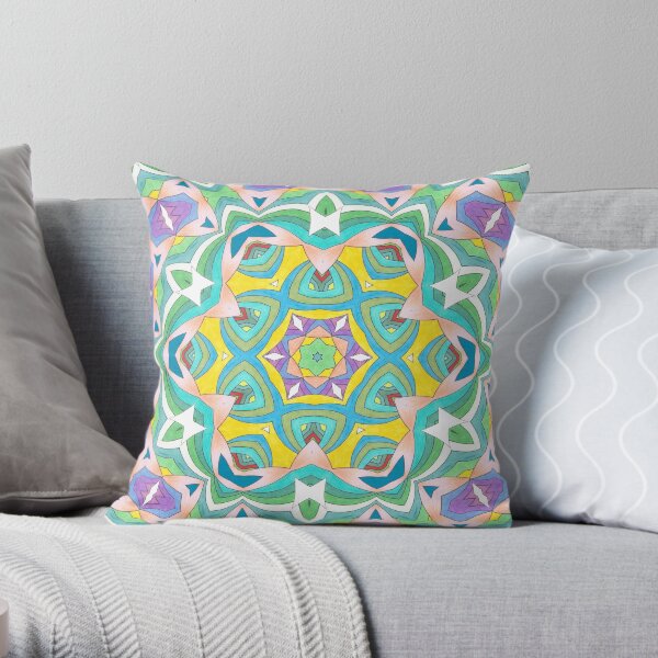 Colors and Bows Fall Into Winter Design Collection at Green Bee Mee Throw Pillow
