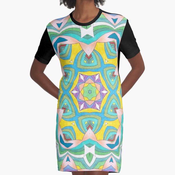 Colors and Bows Fall Into Winter Design Collection at Green Bee Mee Graphic T-Shirt Dress