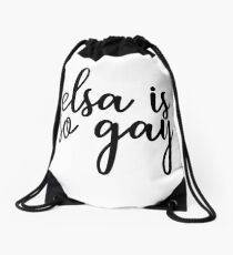 let it gaaaay let it gaaaay Drawstring Bag