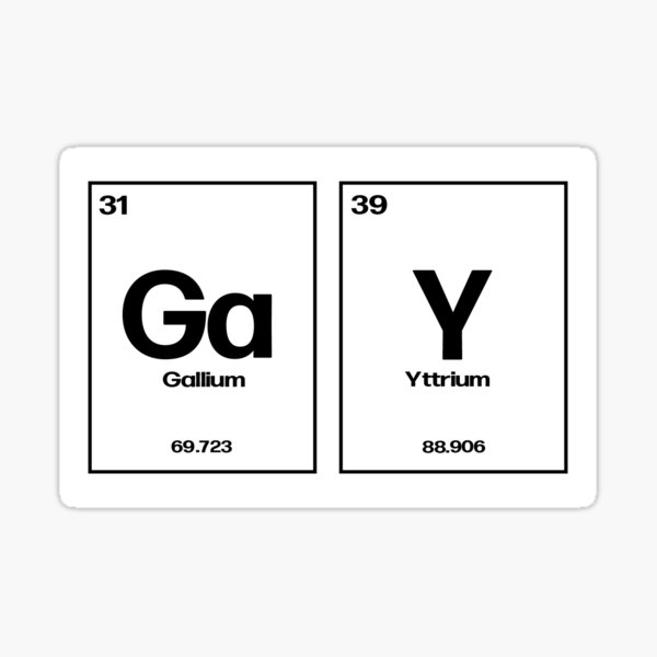 gallium yttrium Sticker