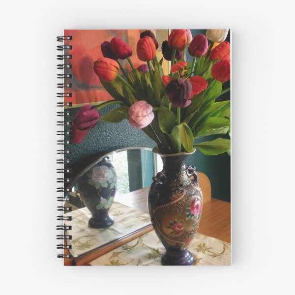 Item preview, Tulips in Blue Antique Vase designed and sold by Kay Smith.