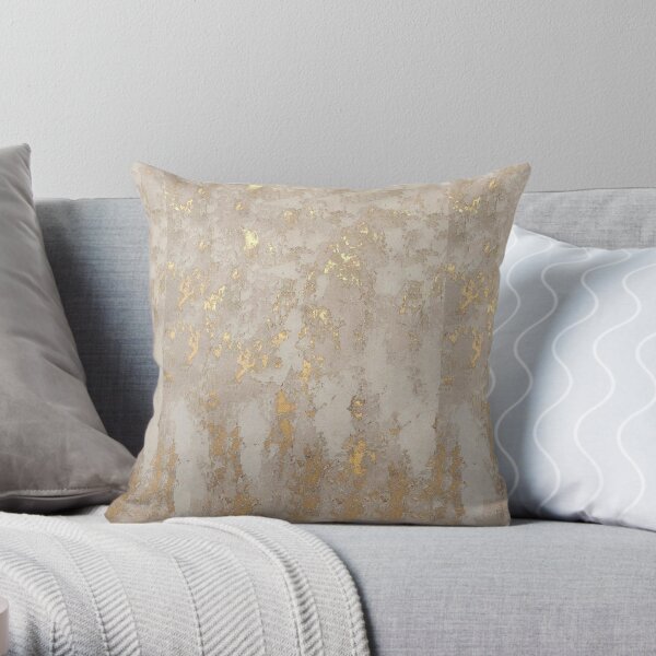 Metallic Gold Throw Pillow