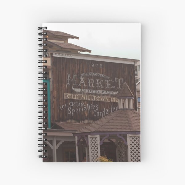Old time storefront for bar & restaurant Spiral Notebook