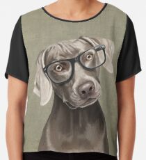 Mr Weimaraner Chiffon Top