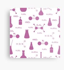 Scientific pattern. Chemistry, biology, medicine. Metal Print
