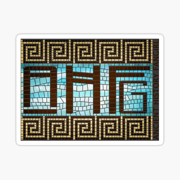 Ancient History Fangirl Mosaic Logo: Dark Sticker