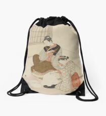 Evening Snow Drawstring Bag