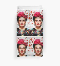 Frida Kahlo blüht Papier Bettbezug