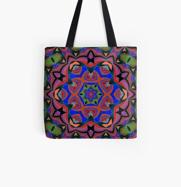Inverted Colors and Bows Fall Into Winter Design at Green Bee Mee All Over Print Tote Bag