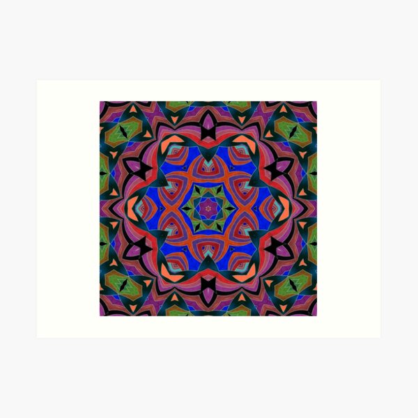 Inverted Colors and Bows Fall Into Winter Design at Green Bee Mee Art Print