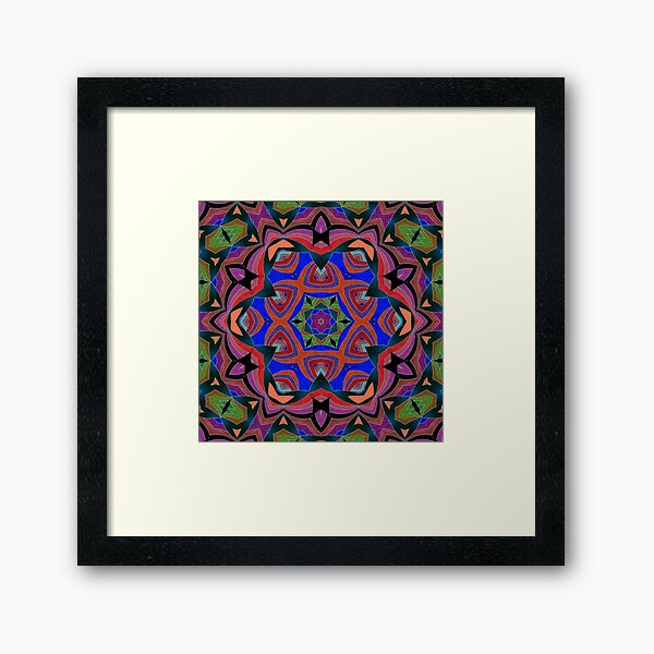 Inverted Colors and Bows Fall Into Winter Design at Green Bee Mee Framed Art Print