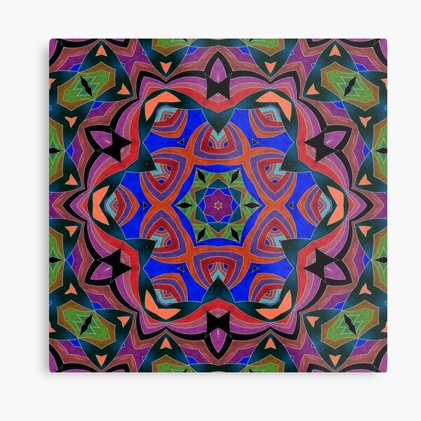 Inverted Colors and Bows Fall Into Winter Design at Green Bee Mee Metal Print