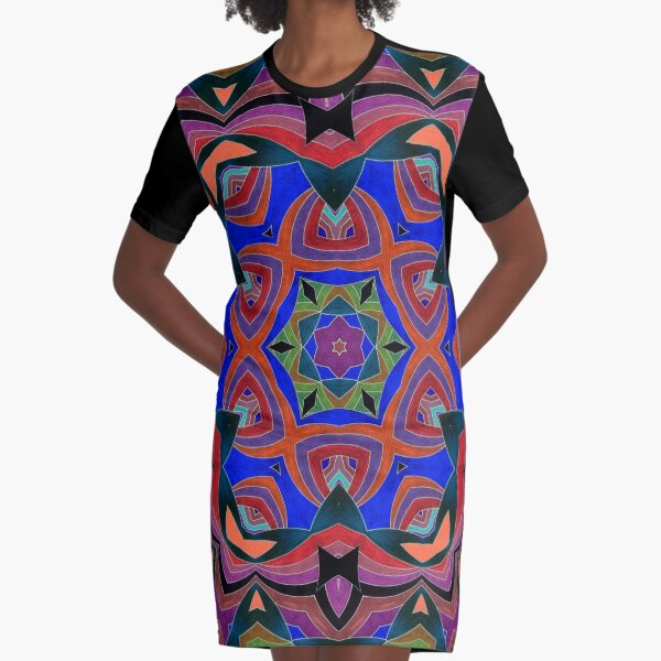 Inverted Colors and Bows Fall Into Winter Design at Green Bee Mee Graphic T-Shirt Dress