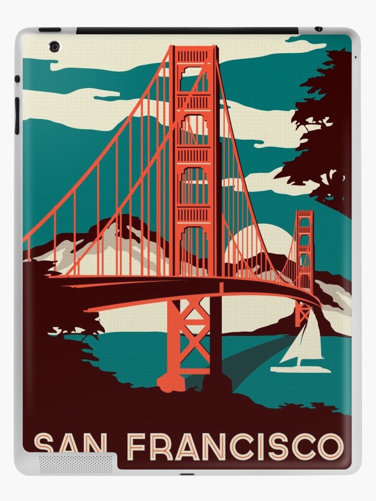 Skin Francisco Case Bridge for Retro iPad Sale DigiArtyst Redbubble San Golden by & | Poster\