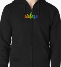 rainbow sisters Zipped Hoodie