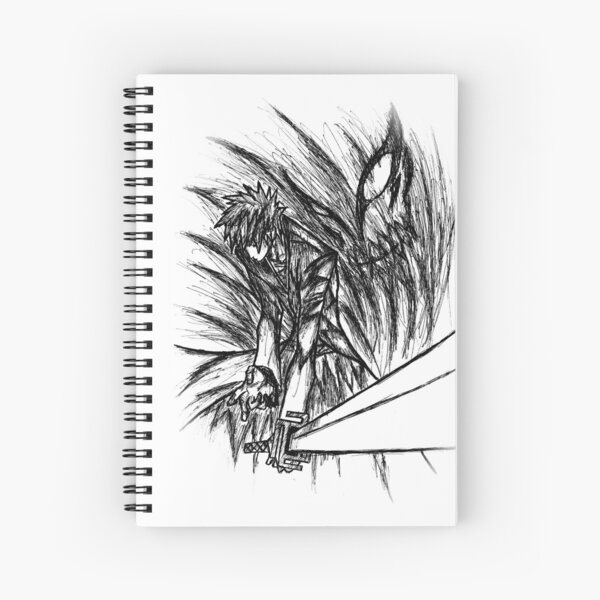 Bleach Ichigo Spiral Notebooks Redbubble - hueco mundo tree roblox
