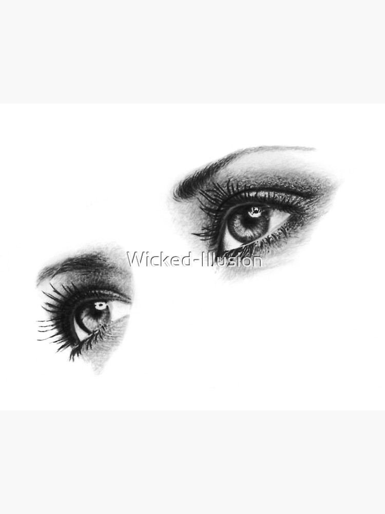 Beautiful female eyes Minimalist drawing art