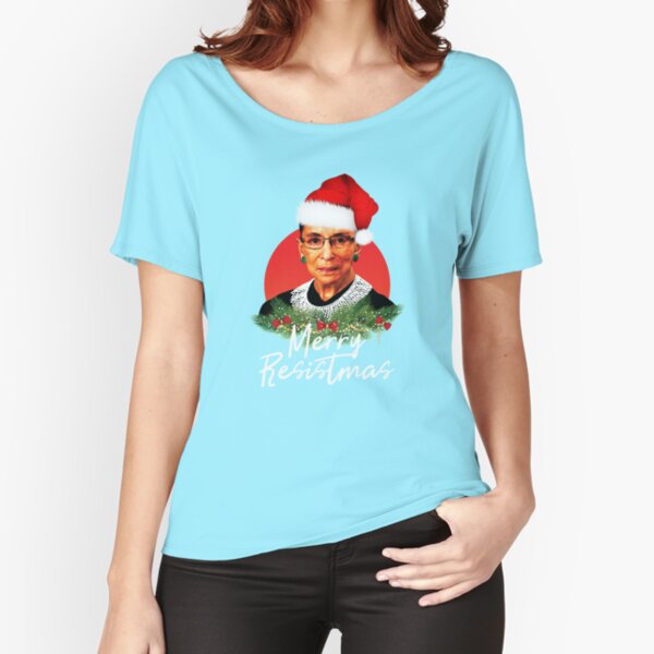 Merry Resistmas Christmas RBG Santa Hat Relaxed Fit T-Shirt