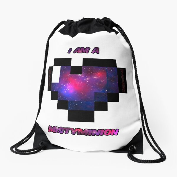 I am a MistyMinion - Galaxy Heart **NO** White Border-Use for LIGHT colored items only** Drawstring Bag