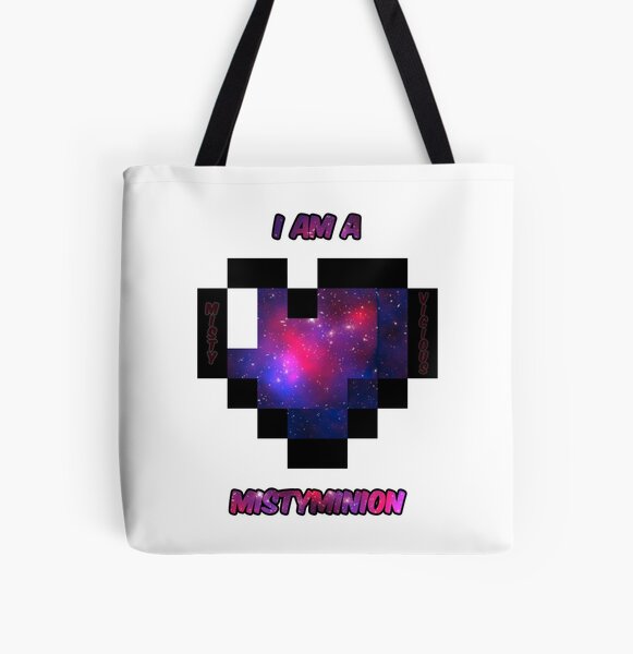 I am a MistyMinion - Galaxy Heart **NO** White Border-Use for LIGHT colored items only** All Over Print Tote Bag