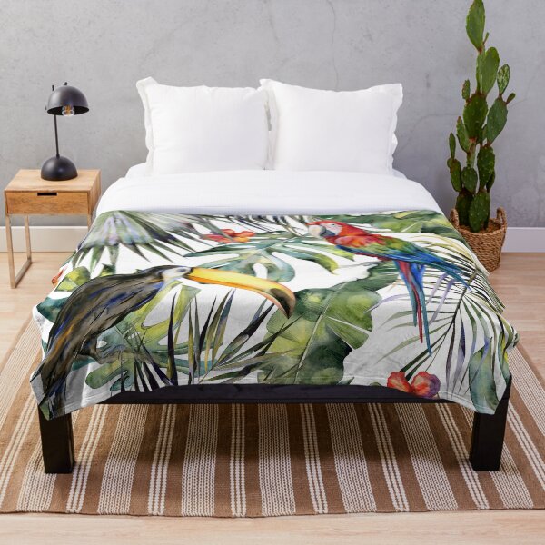 TROPICAL JUNGLE Throw Blanket
