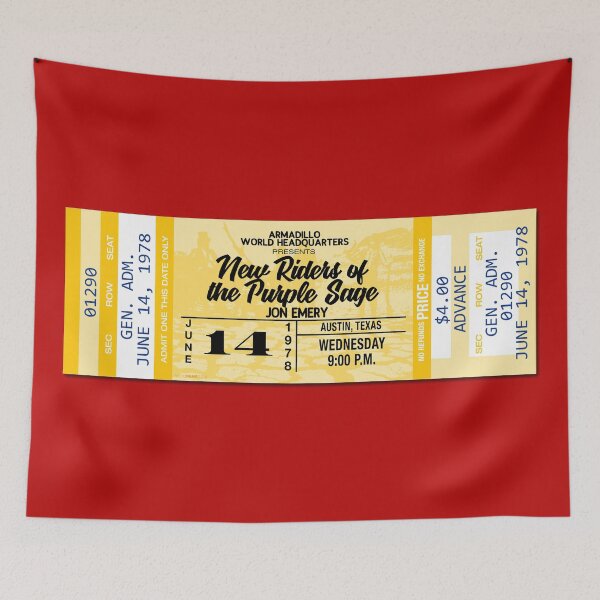 Item preview, CLASSIC ROCK CONCERT TICKETS - NEW RIDERS OF THE PURPLE SAGE designed and sold by WOOFANG.