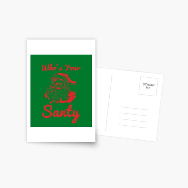 Item preview, Who’s your Santy Funny Christmas Design - Red designed and sold by HighBrowDesigns.